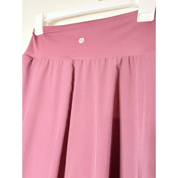 HALARA High Low Ruffle Pocket Flair Skirt Skort Athleisure Comfort Burgundy XS - Picture 4 of 6